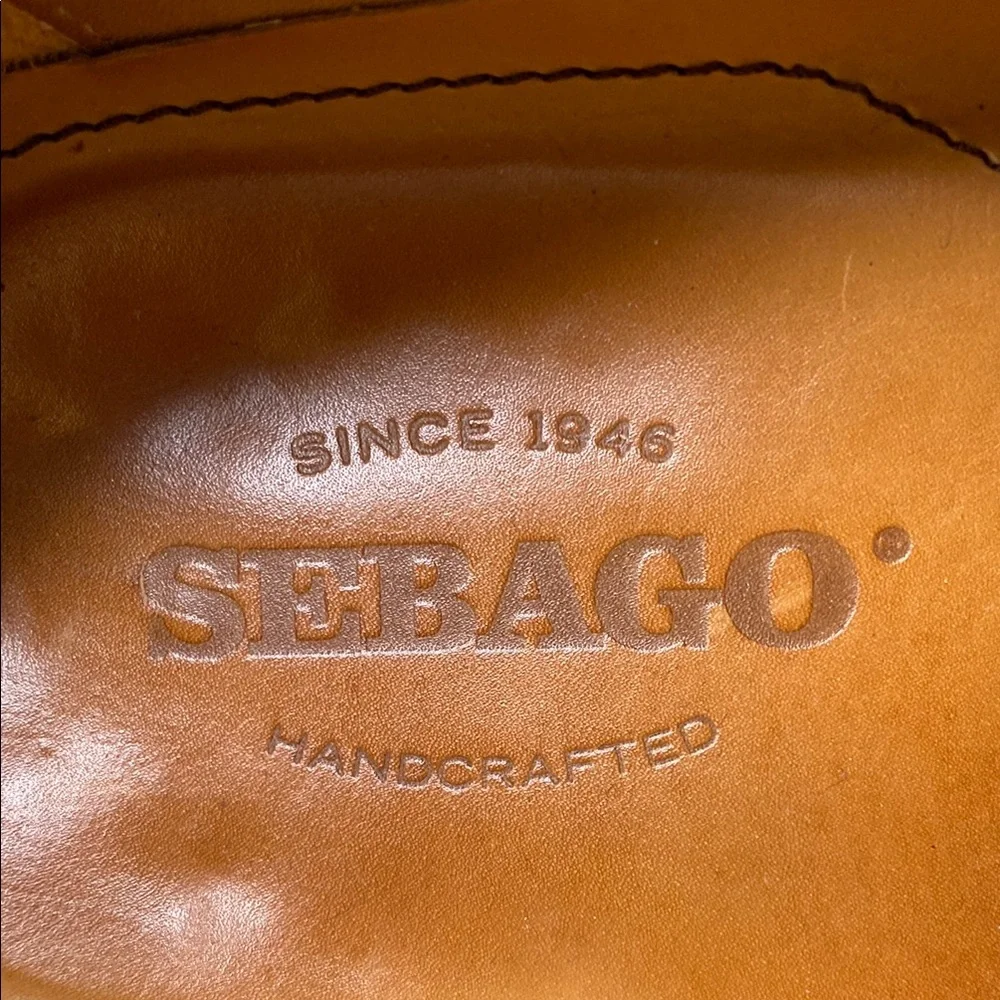Sebago Cap Toe Oxford Lace Up Dress‎ Shoe Black Leather Size 8.5